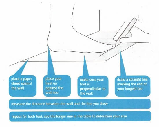 image of how to measure your foot