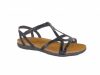 naot Dorith Black Crinkle patent womens sandal