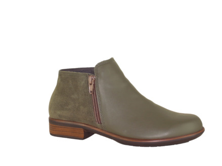 Naot Helm Soft Green Olive Combo womens boot